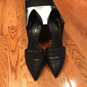 Vince Black D’Orsay Kitten Heel Pumps
